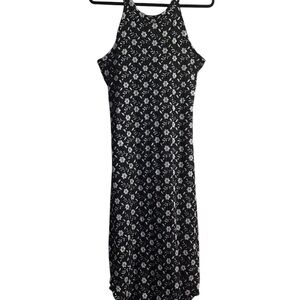 Free People Black Floral Midi Dress